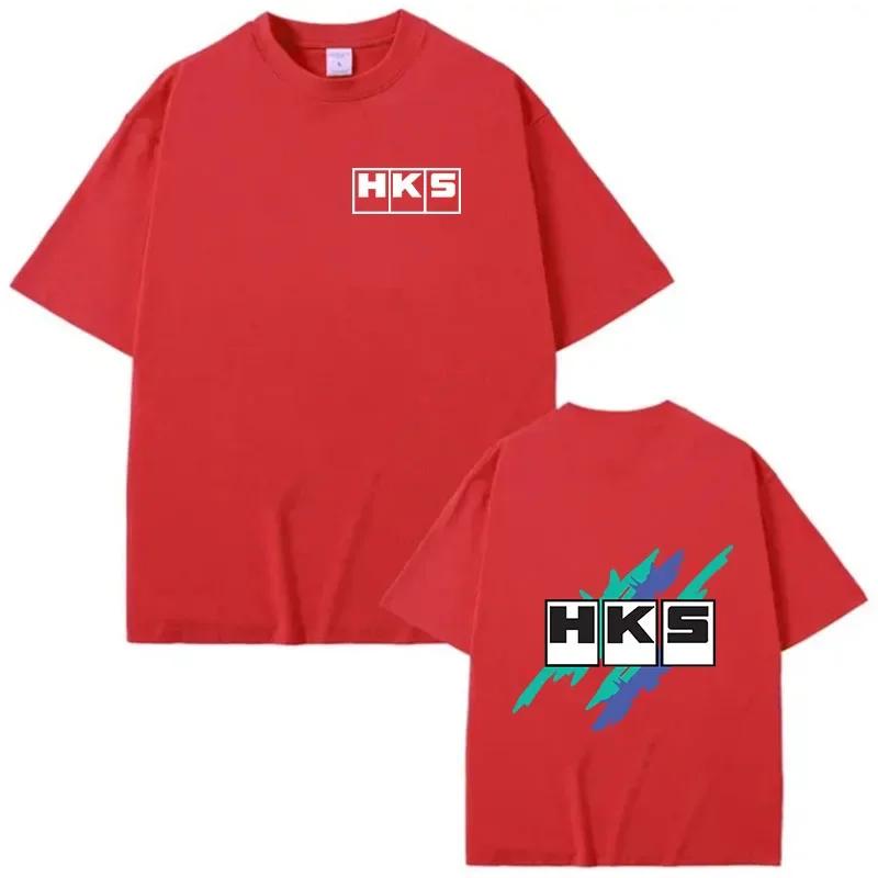 Летняя японская модифицированная футболка HKS Endless с коротким рукавом, модный принт, мягкая и свободная, для мужчин.