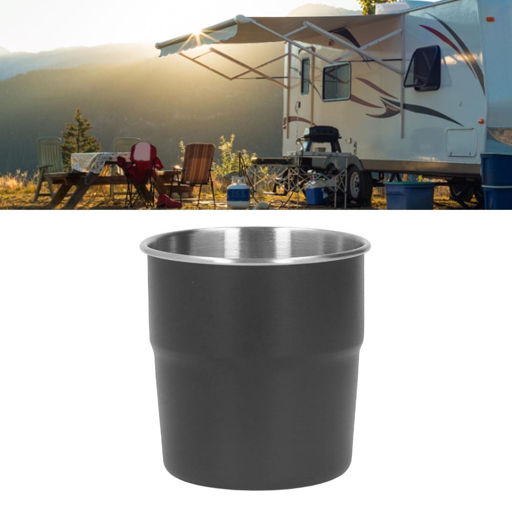 320ml Capacity Stainless Steel Cup Black Coffee Mug Small Size Double Wall Cup Home Use
