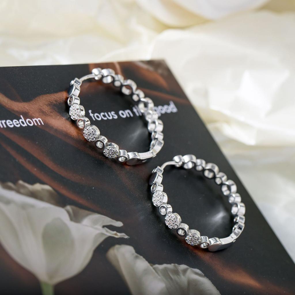 Изящные женские белые круглые серьги-кольца с цирконами Bling золотого цвета Свадебные Для женщин