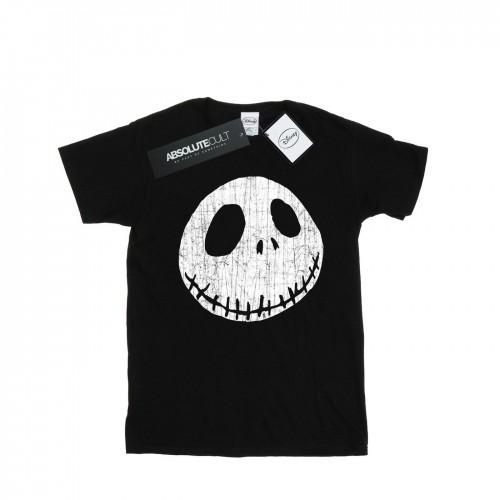 Disney Womens/Ladies Nightmare Before Christmas Jack Cracked Face Cotton Boyfriend T-Shirt