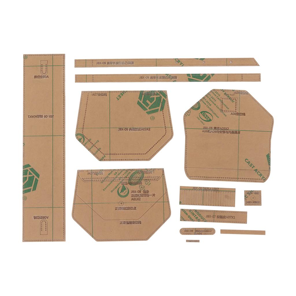 Shoulder Bag Acrylic Template Pattern Clear Precise Positioning Handbag Leather Templates for DIY