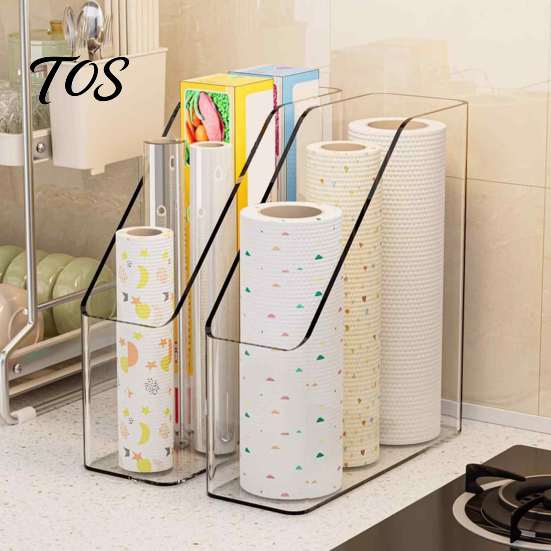 Dorm Room Storage Essentials Kitchen Cling Film Organizer, Space Saving Durable Box, Large Bedroom Organization Supplies Capacity Vertical Bin,