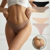 3 Pieces/set Women's Panties Ice Silk Seamless Heart-shaped Hollow Underwear Women's Low Waist Sports Sexy Thong Bikini Temptation T-shirt