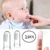 1Pcs Baby Kids Finger Soft Silicone Gum Teeth Clear Deciduous Infant Toothbrush Cleaning Massage Baby Finger Toothbrush With Box