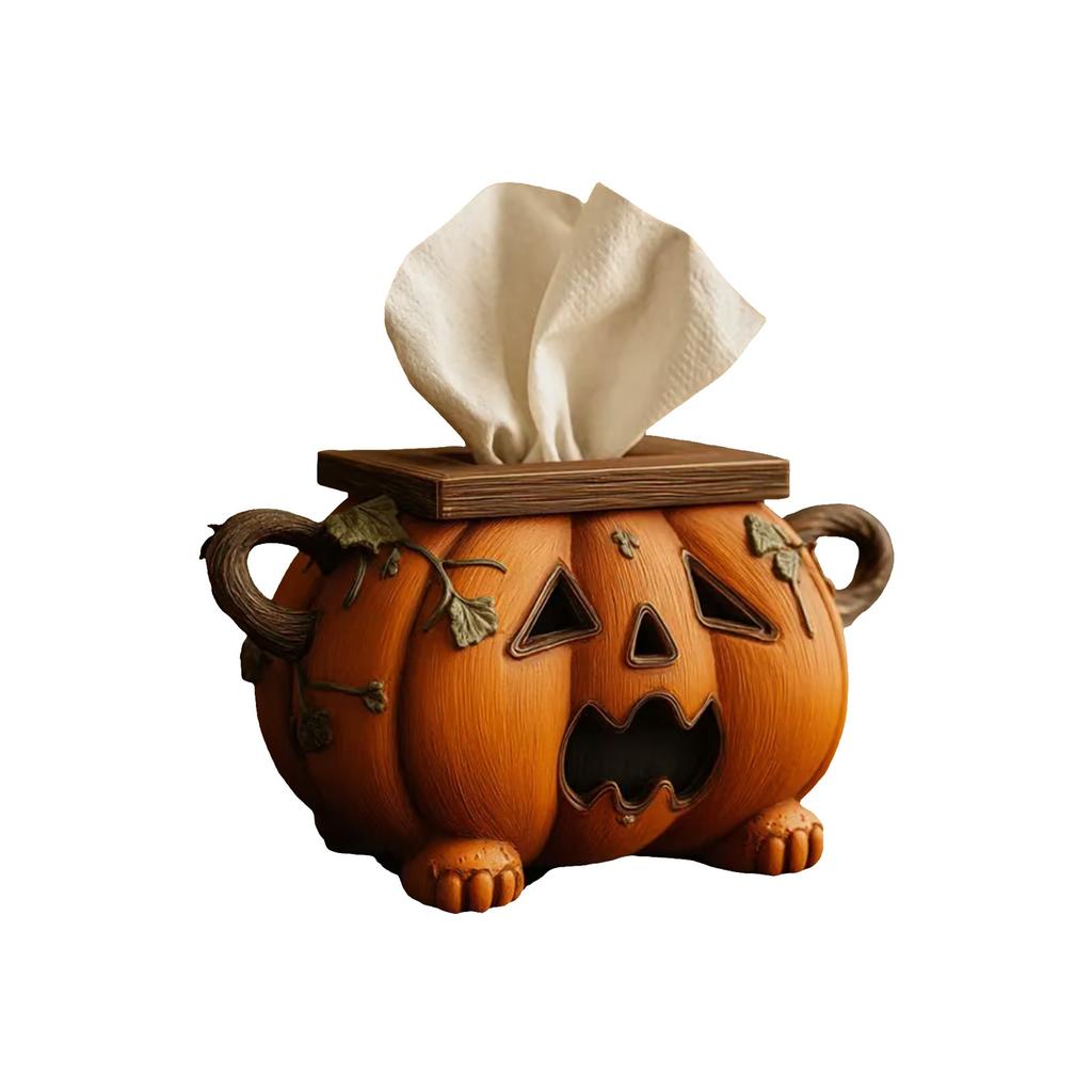 Halloween Pumpkin Tissue Box