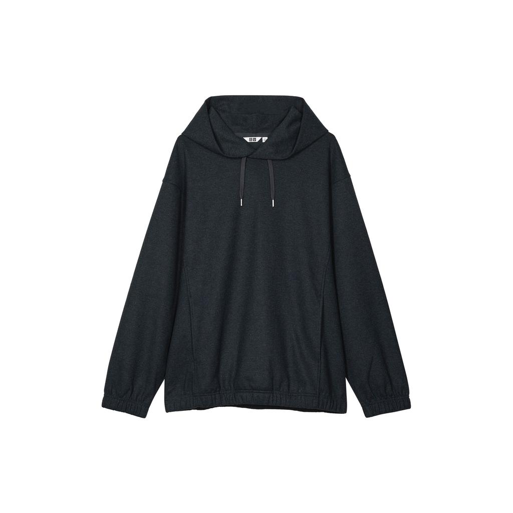 Uniqlo FW23 Серия U Однотонный Вязаный Худи с Длинным Рукавом Мужской свитшот Сине-Зеленый 461550-67