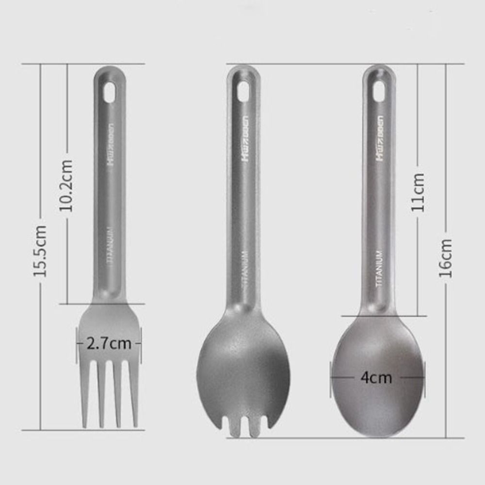 Environmental Outdoor Camping Fork Portable Light Titanium Cookware Outdoor Tool