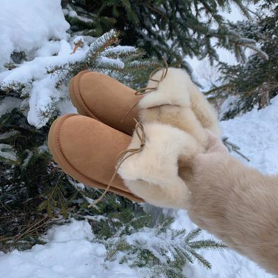 Muse интернет-знаменитость зимние угги женские зимние меховые интегрированные 2025 новые северо-восточные средней длины с отворотом утолщенные хлопковые туфли