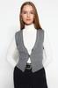 Women's Fashion Stylish Sweater Black Premium Yarn Special Yarn V-Neck Knitwear Vest