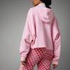 Adidas Originals SS23 Adicolor Серия Ретро 70-х Худи с длинным рукавом и принтом с логотипом-буквой Женское худи Розовый IK7863