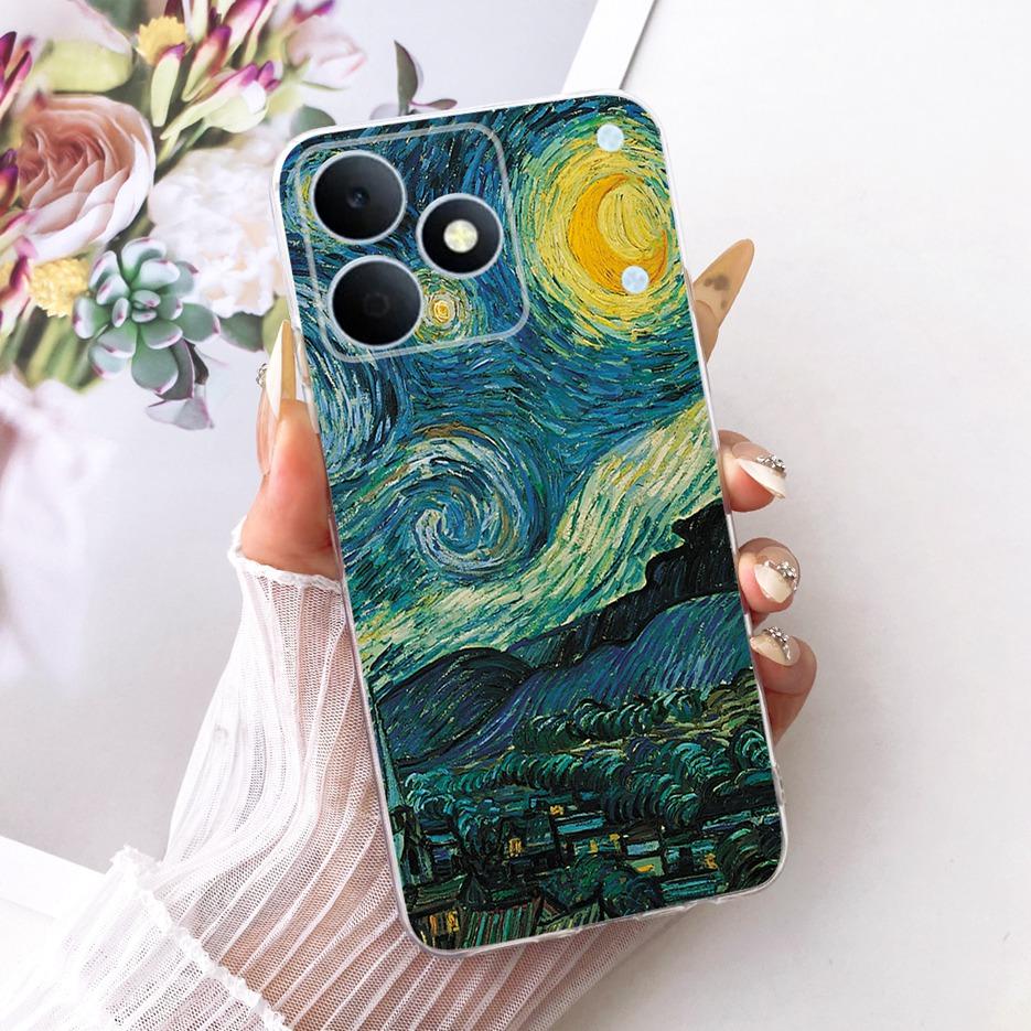 Чехол для Realme Note 80 4G RMX5388 Милый Кот Цветы Рисованный Чехол Мягкий Силиконовый Чехол Для Realme Note 80 Note80 Задняя Крышка Fundas
