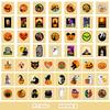 50/100 Halloween Stickers Mobile Ticket Waterproof Decorative Stickers Children's DIY Hand Account Stickers