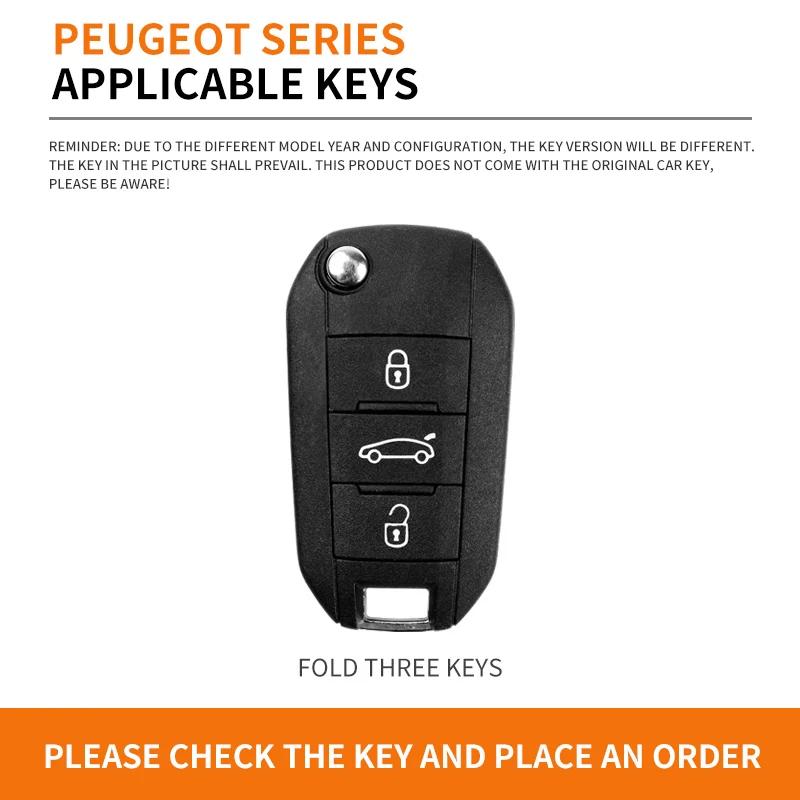 Car Sticker 2025 Hot TPU Car Flip Remote Key Case Fob Cover Holder Shell For Peugeot 208 3008 308 508 408 2008 307 4008 Auto Key