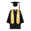 3 шт./комплект, детская выпускная форма для детского сада с кисточкой, шапочкой и шалью, V-образным вырезом, длиной до икры, длинными рукавами, застежкой-молнией, начальный выпускной халат