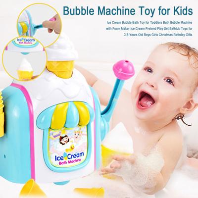Игрушка для пены для ванны в виде мороженого для малышей, машина для пены для ванны с пенообразователем, набор для ролевой игры в мороженое, игрушки для ванны для мальчиков и девочек 3-8 лет