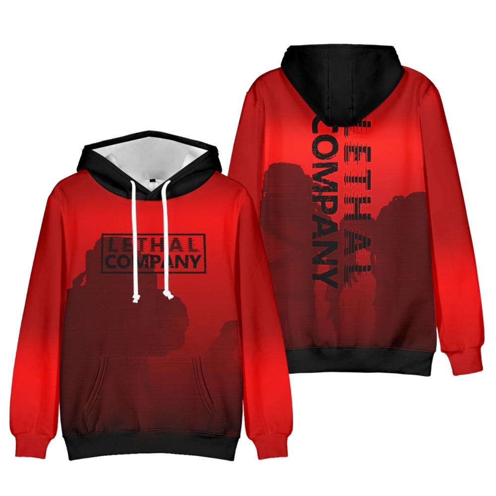 Худи Lethal Company Аниме Уличная одежда Худи Lethal Company Мужчины Женщины Косплей Спорт