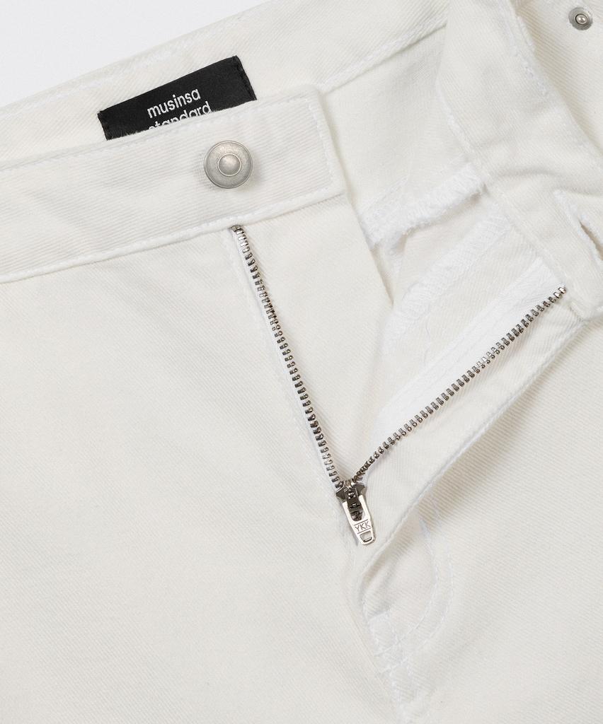 MUSINSA STANDARD WOMAN Women'S Divided Regular Fit Denim Pants [White]