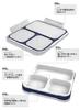 CB Japan Bento Box Clear Red Thin Foodman 800ml DSK