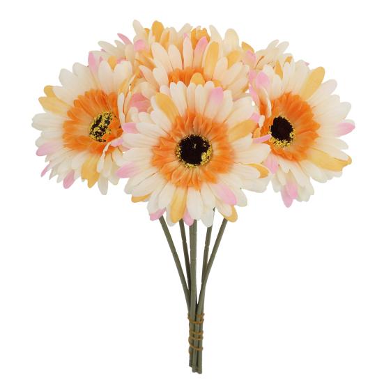 6 шт. искусственных гербер, искусственные цветы с гибким стеблем, искусственные цветы герберы для цветочной композиции, украшение свадебного стола