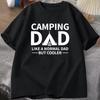 Camping Dad Tshirt Tent Campfire Graphic Casual Short Sleeve Unisex Tee Fathers Day Gift Vintage Design Outdoor Dad Tshirts