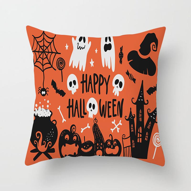 New Halloween Pumpkin Series Pillow Cover Festive Home Sand Release Art Pillow Cushion Cover