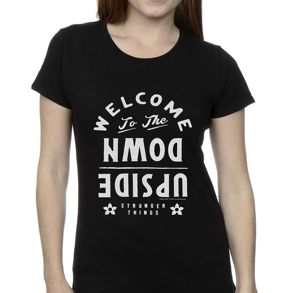 Netflix Womens/Ladies Stranger Things Welcome To The Upside Down Cotton T-Shirt
