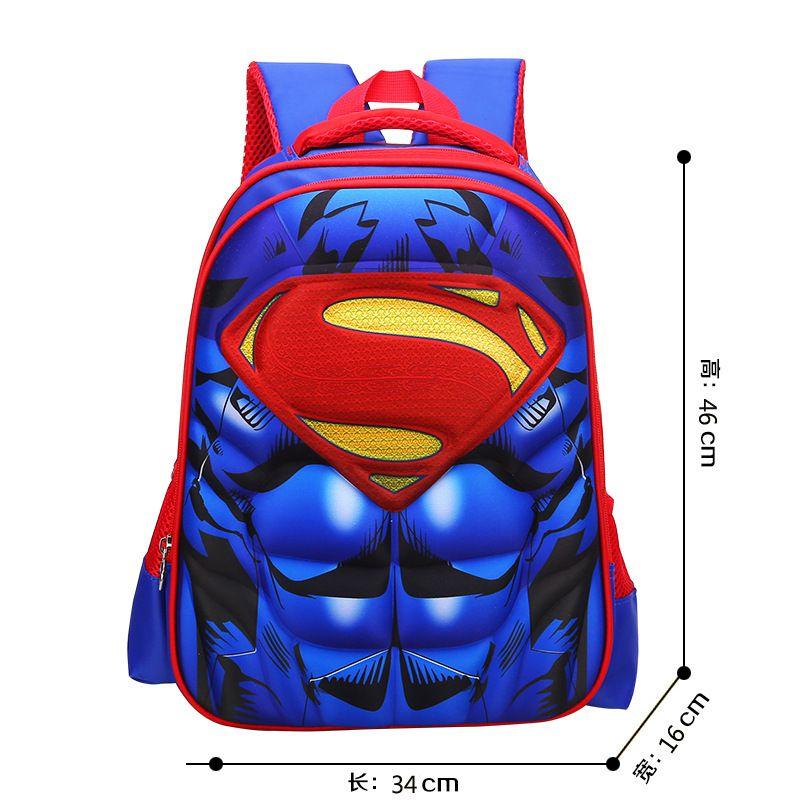 3d Spiderman Batman Captain America Childrens School Bag Backpack For Boys Kids