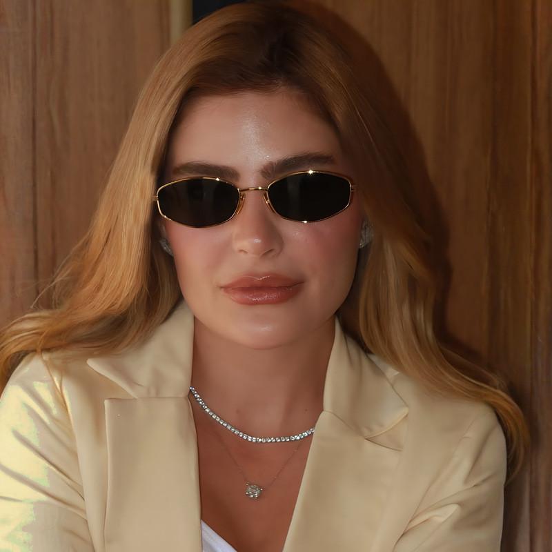 Geometric Cat Eye Sunglasses With Uv400 For Stylish Outdoor Activities And Festivals