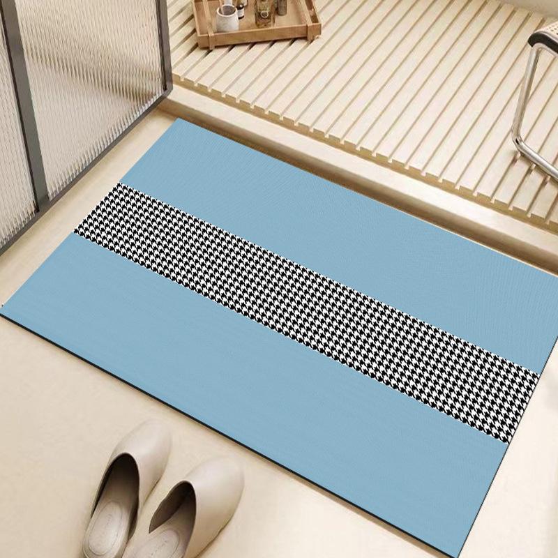 Мягкий коврик для пола в ванной из диатомовой грязи, впитывающий коврик, коврик для ног в туалете, нескользящий быстросохнущий коврик для туалетной двери