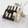 Stylish Multi-Bottle Iron Wire Wine Storage Rack for Bar or Tabletop