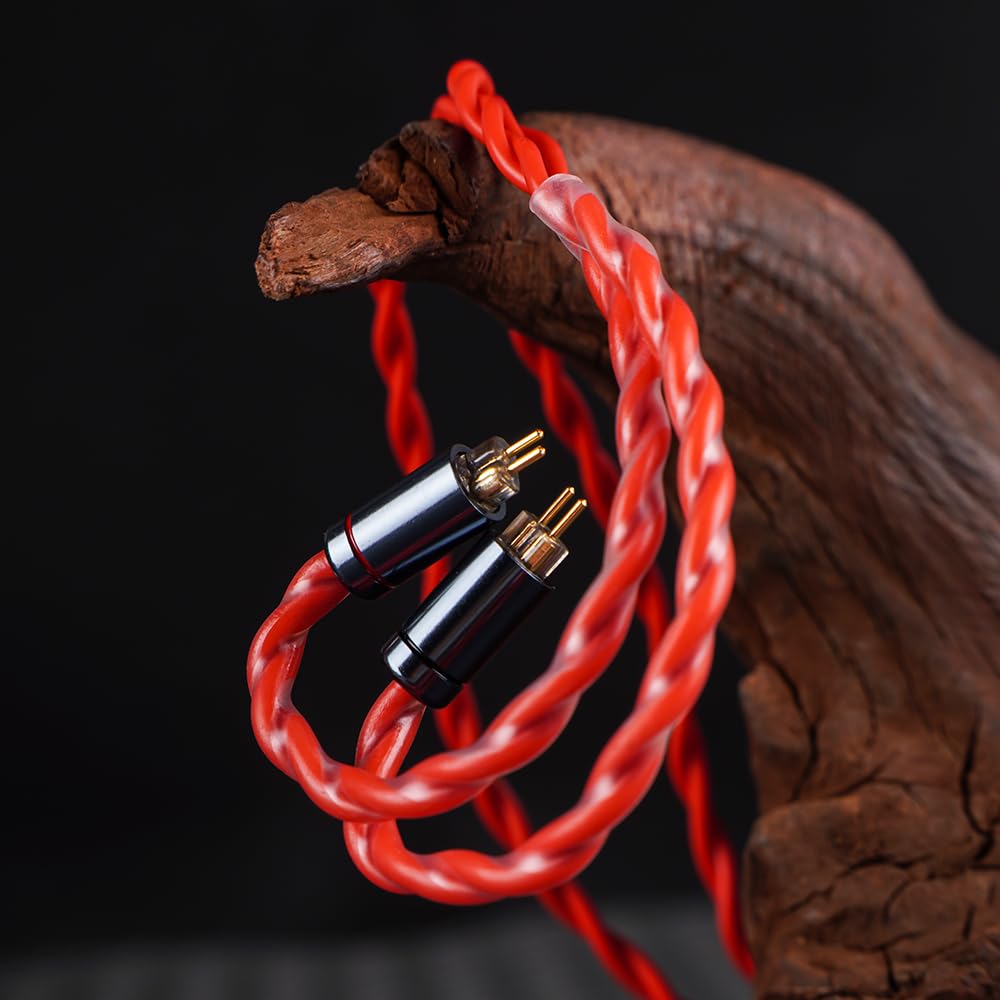 NICEHCK RedLava Earphone MMCX High Purity Heat Induction Annealed Copper Annealing Process Replacement Metal Connector Detachable Earhook Design HIFI