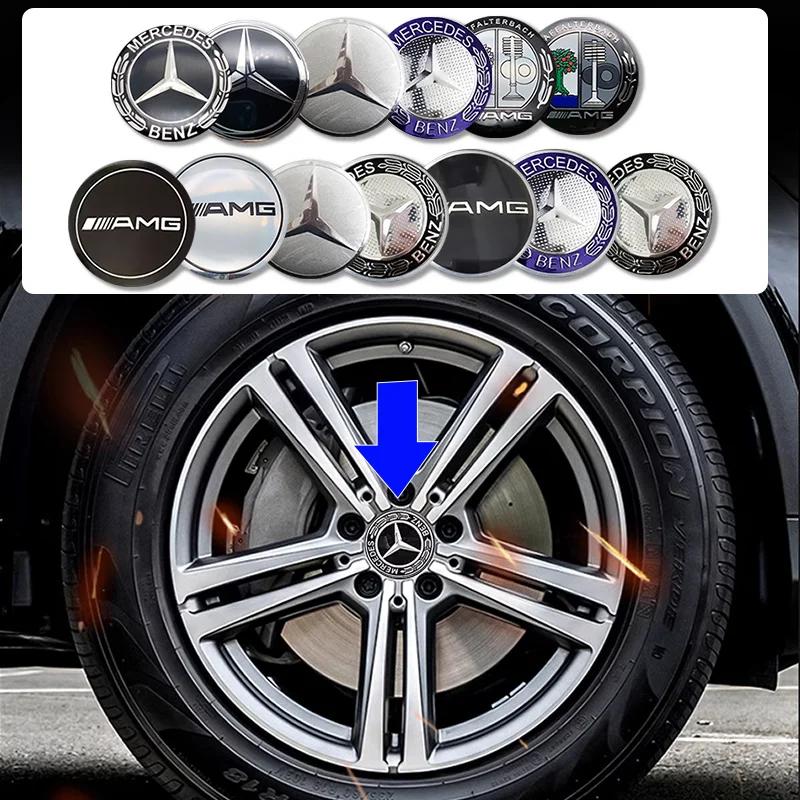 CRZ1 hot 56mm 60mm 65mm 75mm Car Wheel Center Hub Cap Emblem Sticker Mercedes Benz W204 W205 W212 W213 W221 W177 W246 GLA GLC CLA A