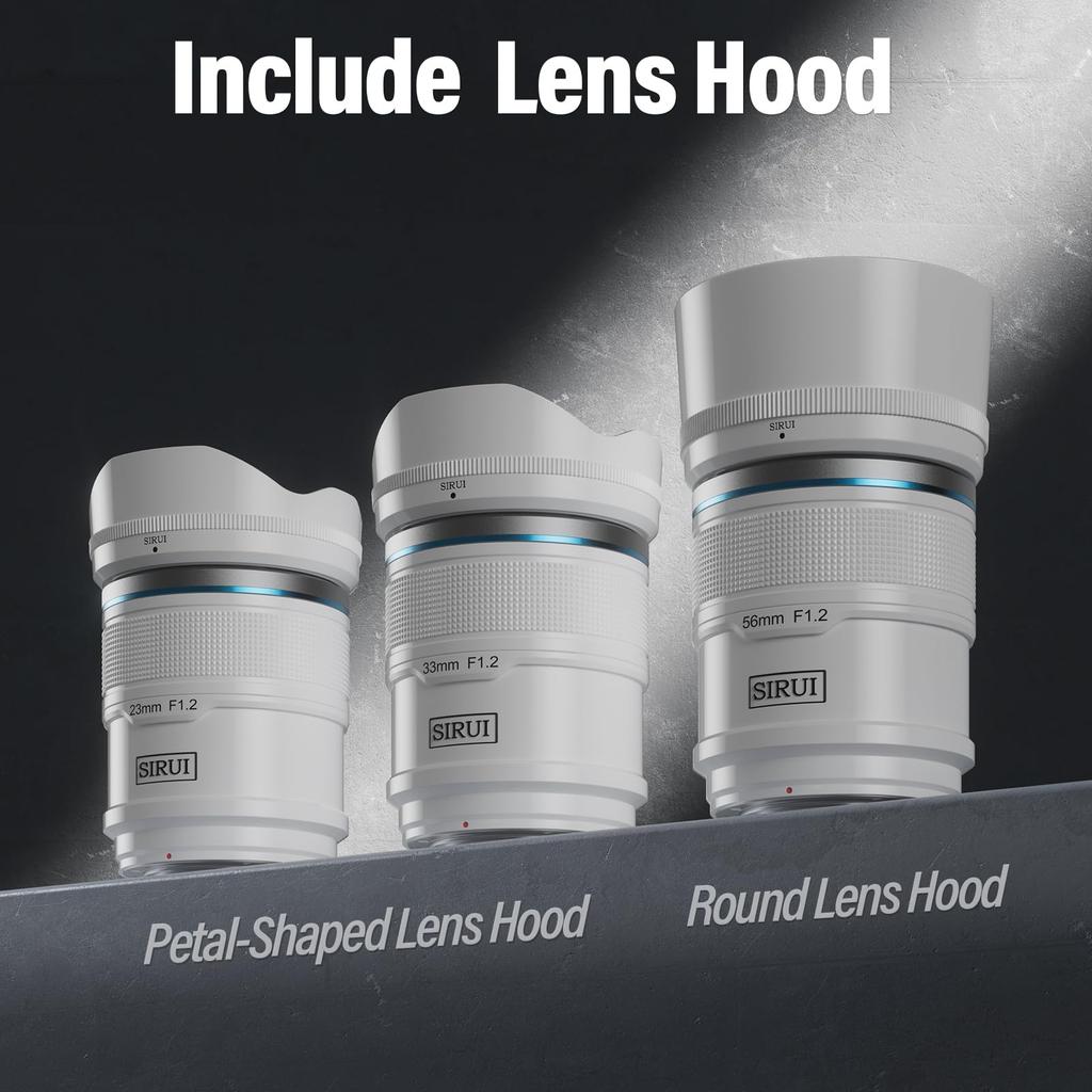SIRUI Sniper 56mm Autofocus Wide Angle Camera Lens Lens, F1.2 APS-C (Z Mount, White)