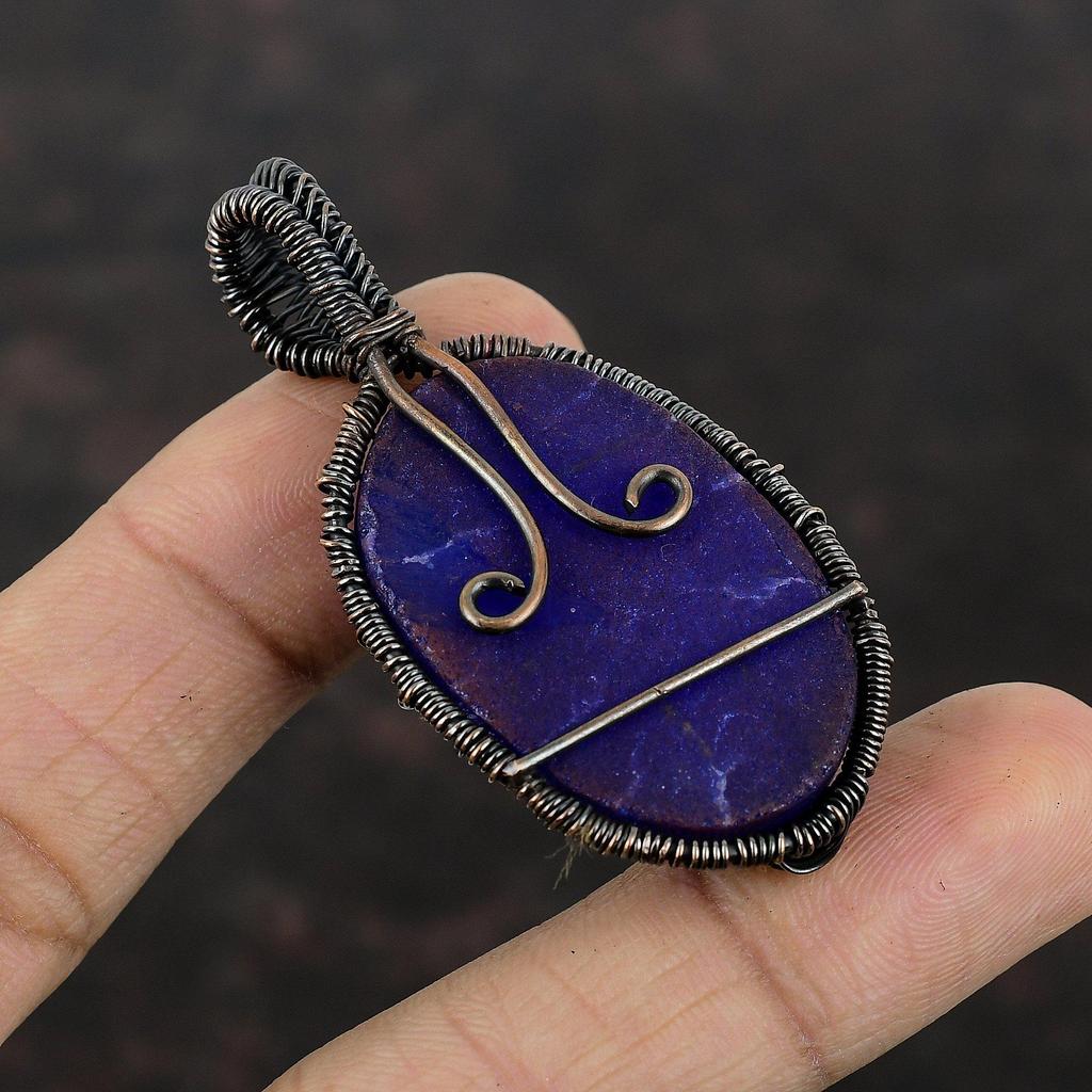 Древо жизни ограненный синий сапфир кулон медная проволока обернутый кулон ручной работы медная проволока обернутый ювелирный камень кулон для подарка