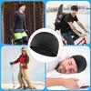 Men’s Wavy Silk Round Cap Black 2PCS
