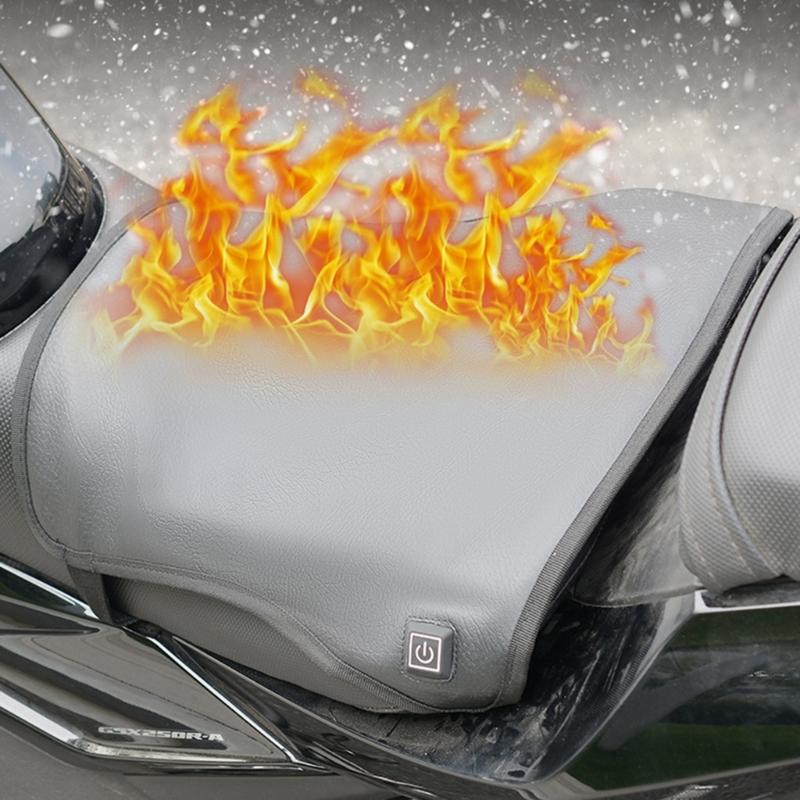 Upgraded Motorcycle Heated Cushion Electric Heated Pad suitable for Motorcycle Snowmobile ATV Home Office