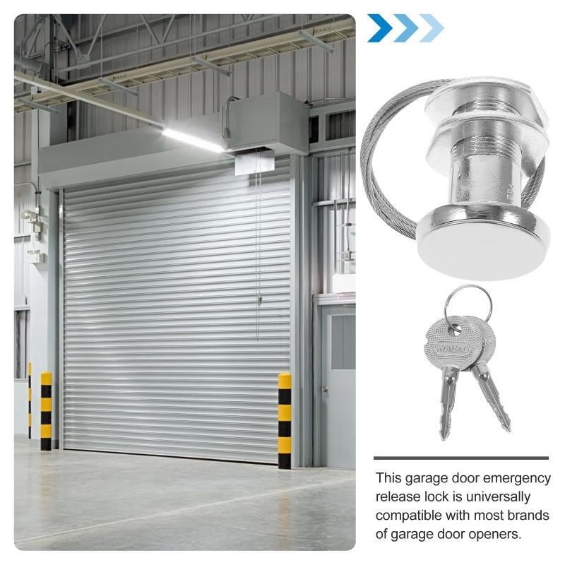 Universal Emergency Garage Door Release Lock Rust Resistant Easy Install for Garage Door Opener Home Security Protection