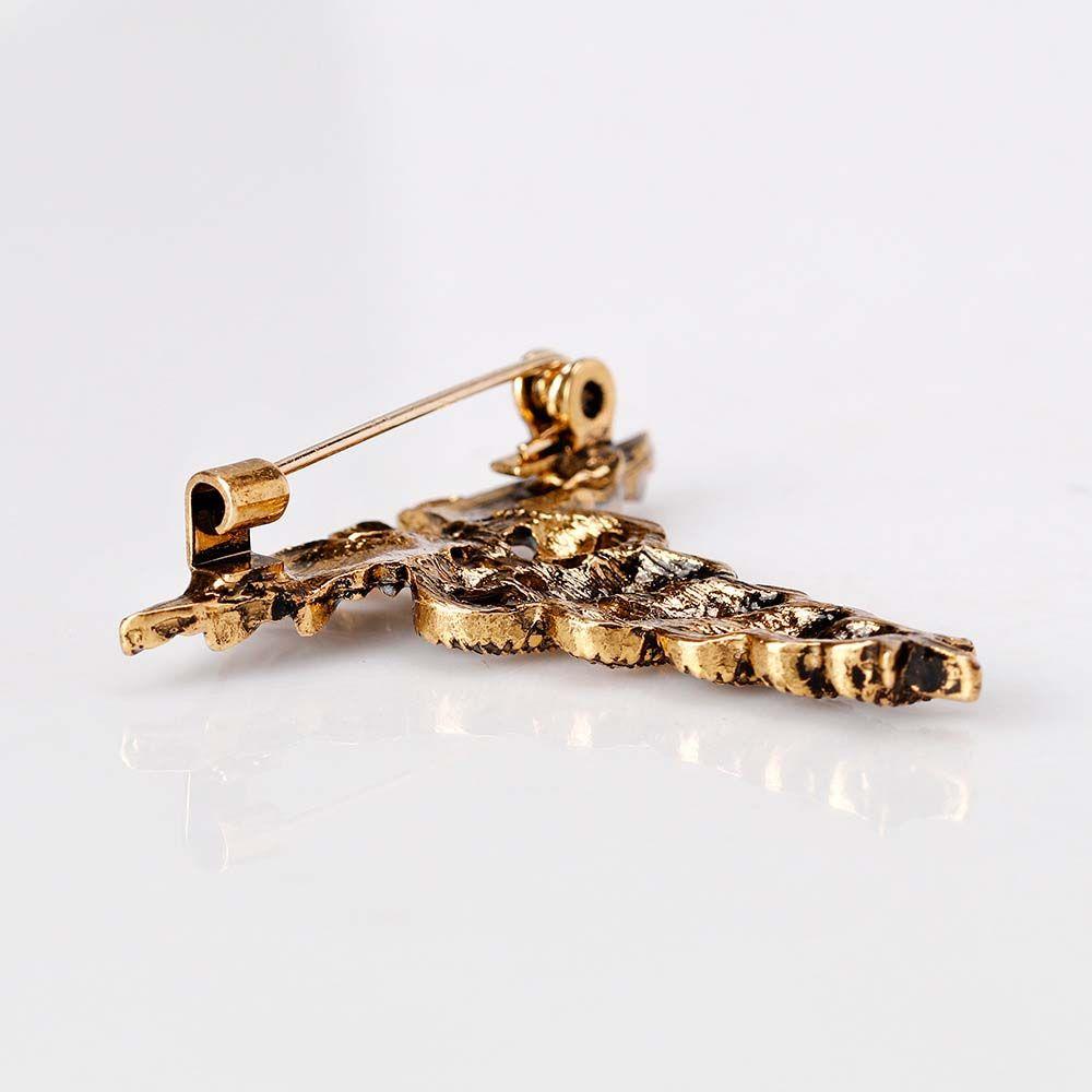 Women Angel Wings Collar Clothing Badge Enamel Metal Rod Corsage Brooch Pins Jewelry Accessories