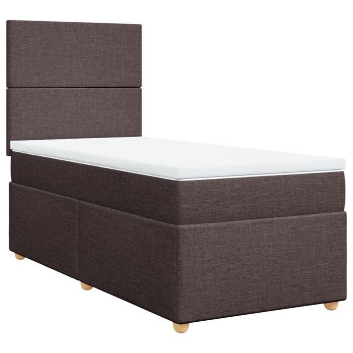 Maison Exclusive - Sommier à lattes de lit avec matelas Marron foncé 100x200 cm
