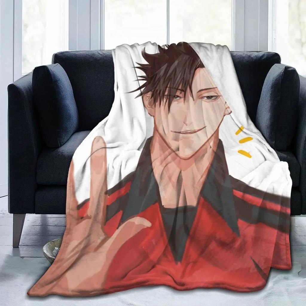 Super Soft Light Weight Throw Blanket Tetsuro Kuroo Haikyuu Summer Quilt for Bed Couch Sofa