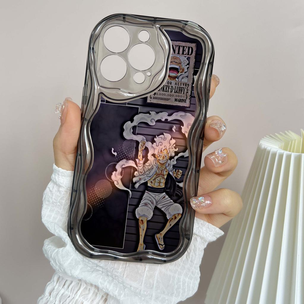 Ae92 One Piece Luffy Gear 5 Protective Phone Cases for Apple iPhone 16 15 14 13 Pro Max 11 12 Mini XR 7 8 6s Plus XS Max SE Wave TPU Back Cover