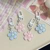 Sweet Jelly Color Sakura Keychain Pendant Creative Lovely Flower Keyring Cute Fashion Backpack Hanging Ornaments Couple Gifts