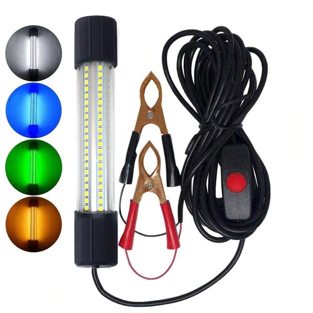Waterproof 12V Fishing Light 126LEDs Lures Finder Lamp LED Underwater Light Boat Outdoor