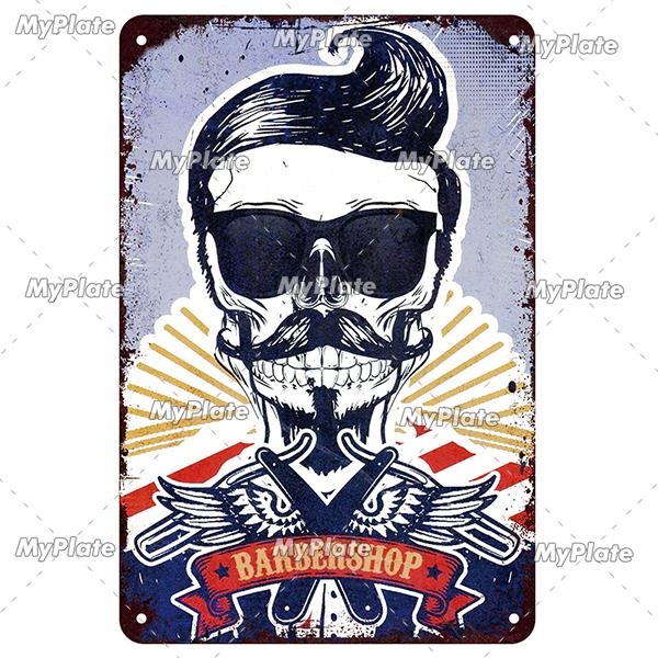 Винтажный постер парикмахерской, металлическая табличка, жестяная табличка, настенные поделки, ретро-декор для дома, украшение, подарок