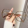 Vintage Square Metal Glitter Frame Reading Glasses Fashion Women Oversized Optical Eyewear Anti Blue Light Prescription Glasses