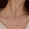 PAIGEFLYNN JEWELRY [925 Silver] Bubble Dew Sliding Long Necklace