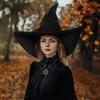 Бархатная ткань Хэллоуин Шляпа ведьмы Барочная шляпа волшебника Портативная барочная шляпа ведьмы Вечеринки