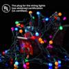 Christmas Lights Outdoor 19Ft 70 LED Chritmas Globe String Lights with Pearlized Glass Bulb UL Certified Christmas Tree Lights for Tree Decor