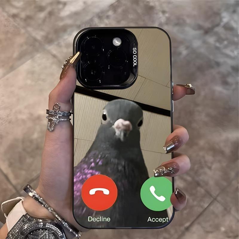 Fun Pigeon Caller ID Pattern Phone Case For Xiaomi Mi 14 13 12 12T 13T 15T Pro 11 Lite 5G Poco F5 F7 X5 X6 Pro Shockproof Cover
