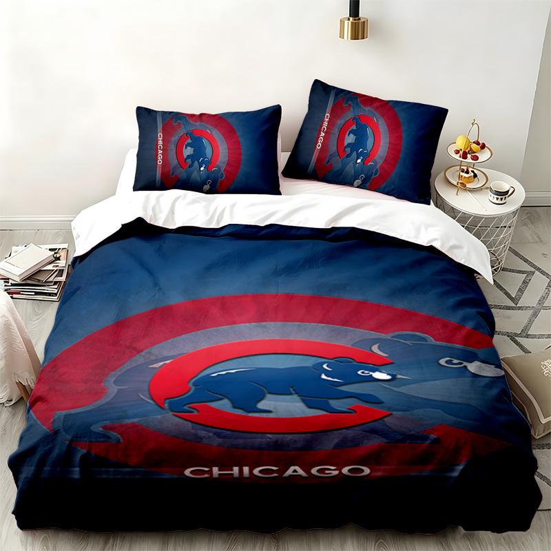 Chicago Cubs 3pc set Perfect for bedroom use Comfortable bedding set includes a duvet cover and two pillowcases Ideal birthday or Christmas gift